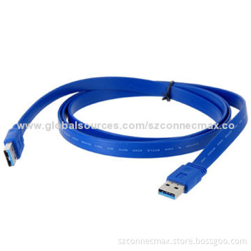 Flat USB3.0 AM to AM Cable with Plug-and-play Function